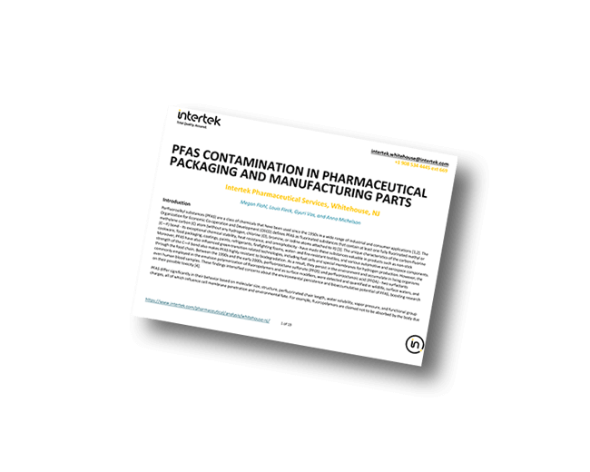 PFAS Contamination in Pharmaceutical Packaging and Manufacturing Parts | White Paper