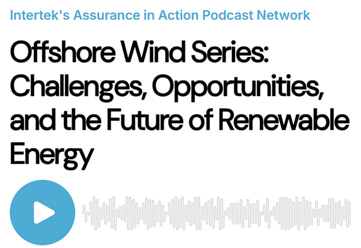 podcast title written as Offshore Wind Series: Challenges, Opportunities and the Future of Renewable Energy