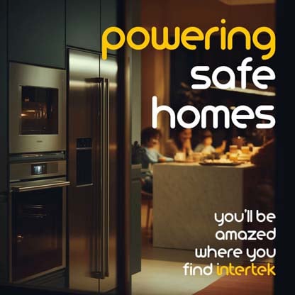 A family gathered at the dining table with modern kitchen appliances in the foreground