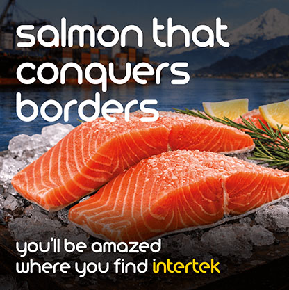 Freshly cut salmon filets