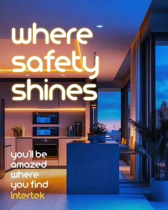 A kitchen with modern lighting