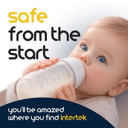 An infant drinking from a bottle