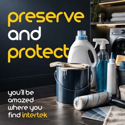household cleaning and painting supplies